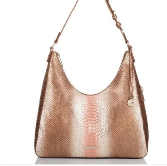 Brahmin Tabitha Natural Cocobay Shoulder Bag 🧡🤎🧡 - Picture 1 of 14